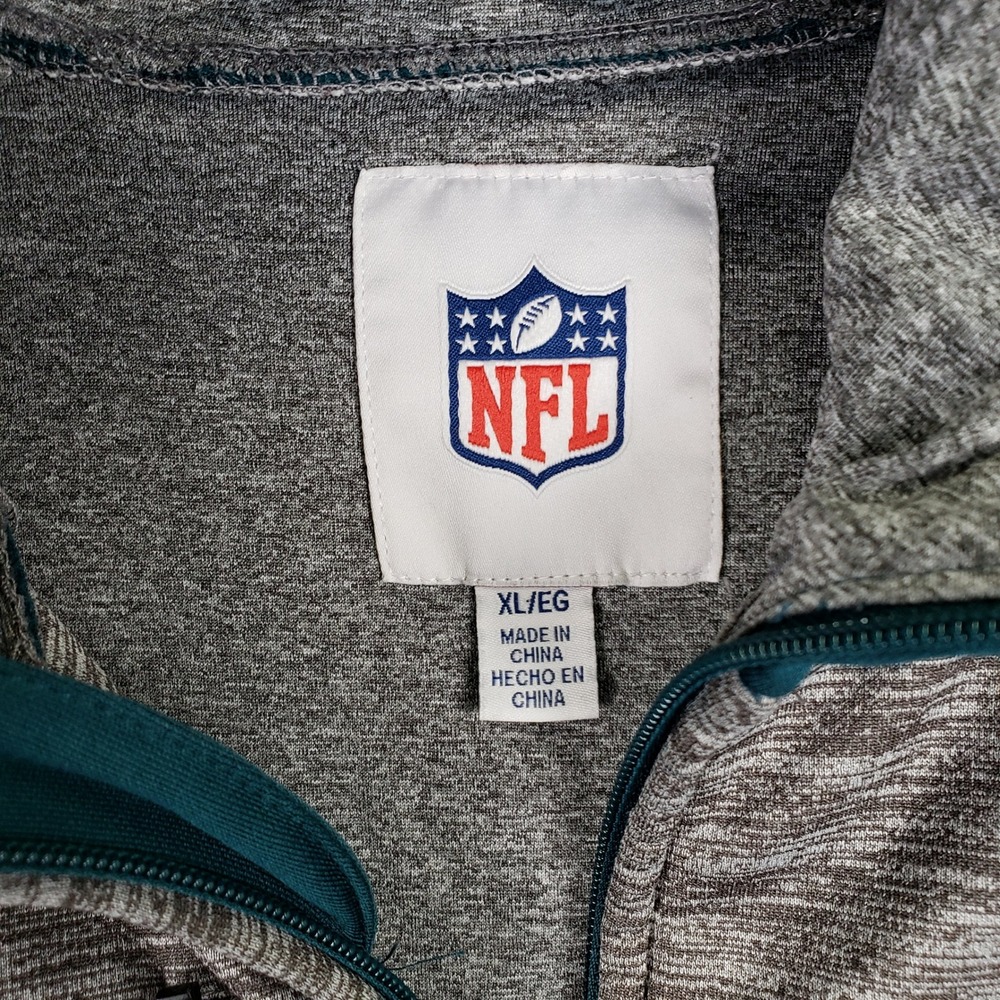 Philadelphia Eagles NFL Full Zip Hoodie Mens XL Teal Grey NFL Football Sport - Picture 5 of 11